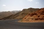 Road Through The Atlas Mountains, Morocco Stock Photo