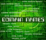 Domain Names Means Empire Label And Word Stock Photo