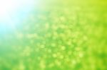 Abstract Green Bokeh Background Stock Photo