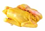 Raw Chicken Isolated On A White Background Stock Photo