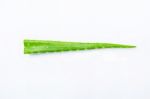 Aloe Vera Fresh Leaves Isolated On White Stock Photo