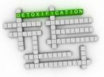 3d Detoxification, Word Cloud Concept On White Background Stock Photo