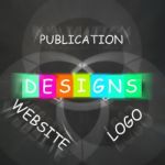 Web Design Words Displays Designs For Logo Publication And Websi Stock Photo