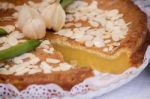 Portuguese Traditional Almond Cake Stock Photo