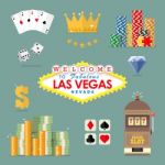 Las Vegas Icon Set Stock Photo