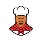 African American Baker Chef Cook Mascot Stock Photo