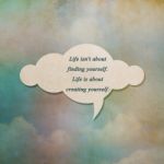 Meaningful Quote On Paper Cloud With Color On Old Paper Backgrou Stock Photo