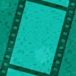 Green Filmstrip Means Text Space And Background Stock Photo