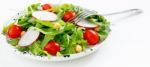 Healthy Eating With Fresh Salad Stock Photo