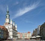 Town Hall Clock Tower In Poznan Stock Photo