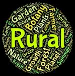 Rural Word Indicating Non Urban And Text Stock Photo