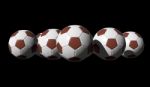 3d Rendered Soccer Balls Stock Photo
