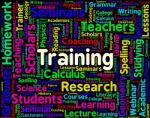 Training Word Shows Education Learn And Lesson Stock Photo
