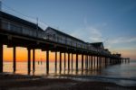 Sunrise Over Southwold Pier Stock Photo