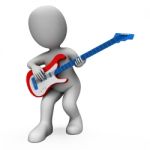 Rock Guitarist Shows Music Guitar Playing And Character Stock Photo