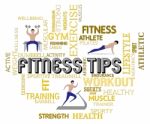 Fitness Tips Indicates Exercising And Workout Tricks Stock Photo