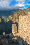 Guardhouse In Machu Picchu, Andes, Sacred Valley, Peru Stock Photo