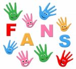 Kids Fans Means Social Media And Youth Stock Photo