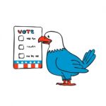 American Eagle Voting Election Ballot Drawing Stock Photo