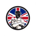 British Diy Expert Union Jack Flag Icon Stock Photo