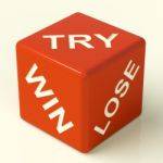 Try Win Lose Dice Stock Photo