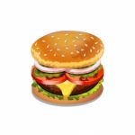 Hamburger Illustration Eps10 On White Background Stock Photo