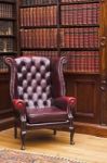 Chesterfield Chair In The Library Stock Photo
