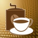Make Coffee Icon Shows Cafeteria Drinks And Brewing Stock Photo