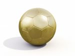 Golden Soccer Ball Stock Photo