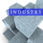Industry Blocks Indicates Factory Industrial And Industries 3d R Stock Photo