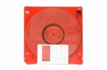 Red 3.5-inch Diskette White Background Stock Photo