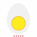 Piece Egg Icon .  Flat Style Stock Photo