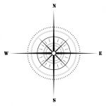 Sketchy Compass Stock Photo