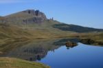 Loch Fada And The Old Man Of Storr Stock Photo