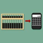 Evolution Of Calculator Stock Photo