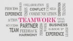 Teamwork Word Cloud Concept On Gray Background Stock Photo