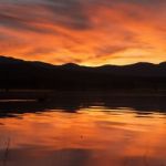 Lake Moogerah In Queensland With Beautiful Clouds At Sunset Stock Photo