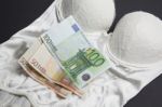Love For Money - Lingerie And Money Concept Stock Photo