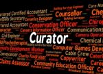 Curator Job Represents Occupations Employee And Hiring Stock Photo