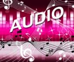 Audio Music Shows Bass Clef And Melody Stock Photo