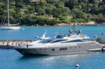 Luxury Yacht In Porto Cervo Sardinia Stock Photo