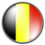 Belgian Badge Means Flag Europe And Patriot Stock Photo