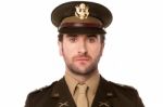 Young Proud American Military Officer Stock Photo