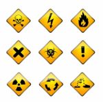 Warning Icons Stock Photo