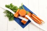 Carrot Juice For Healthy Dieting Stock Photo