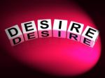 Desire Dice Show Desires Ambitions And Motivation Stock Photo