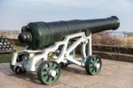 View Of A Cannon At The Castle In Rye East Sussex Stock Photo