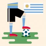 Uruguay National Soccer Kits Stock Photo