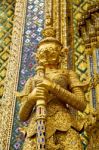 Demon In The Temple  Gold Wat  Palaces Stock Photo