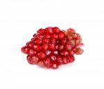 Whole Pomegranate Isolated On The White Background Stock Photo